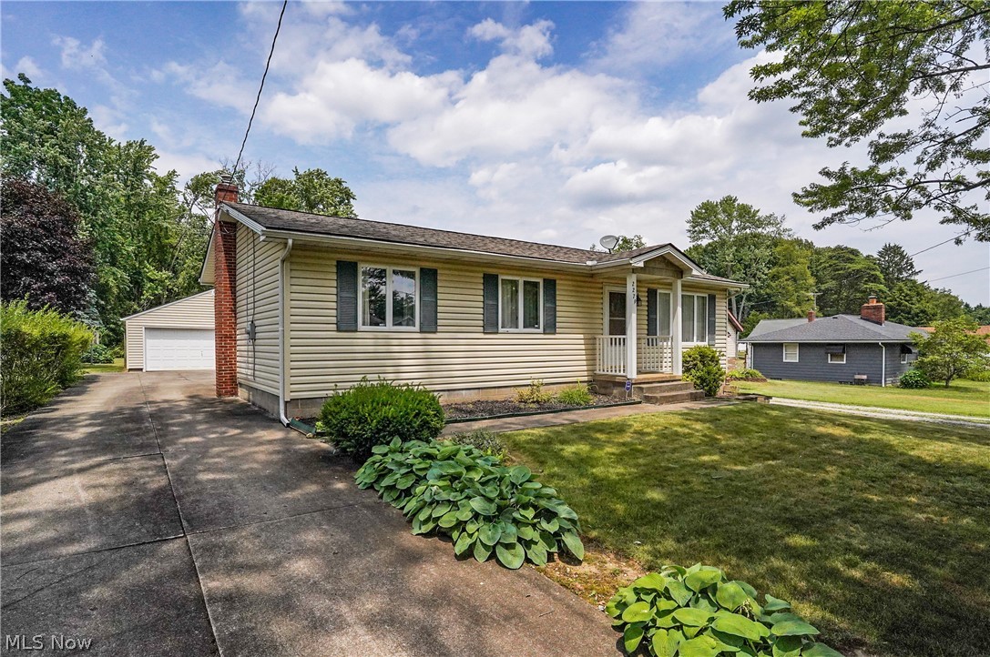 Very well maintained 3 bedroom ranch. Spacious living and dining room combination, eat in kitchen (all appliances convey). Good closet space in all three bedrooms. There are hardwood floors under all carpeting. Huge recreation room in basement with a separate room for serving/bar area and plenty of room for storage. Super nice large deck on the back of the home and nice backyard. Oversized 2 car garage. Improvements include: Roof and siding - 2013 or 2014. Home warranty provided by the seller.