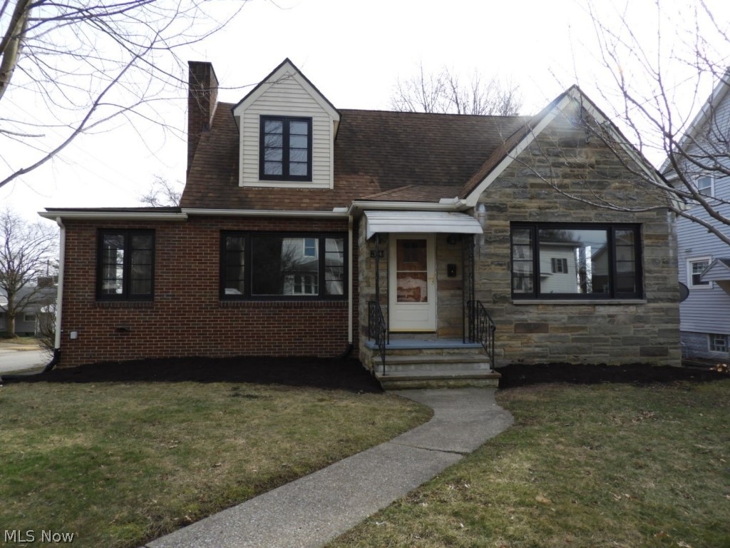 Spacious brick Cape situated on a nice corner lot with over sized detached garage and enclosed rear entry porch. Functional floor plan features good size kitchen, formal dining room, fire placed living room, 1st floor bedroom, half bath, and sun room. Upper floor with 2 additional large bedrooms and full bath. Cedar closet. Partially finished basement with large family room with second fireplace (gas). Large laundry and additional storage. Great location near shopping, hospital, freeway, bus lines, and minutes to Portage Lakes State Parks and recreation. This will make a lovely home!