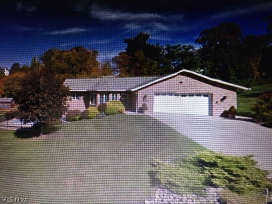 Modern three bedroom custom ranch home with fully finished basement in one of Barnesville's most desirable neighborhoods! Large yard, beautiful landscaping and in-ground pool on one acre at edge of town.  Lower level recreation room boasts impressive large gas fireplace with french doors opening to the patio and pool area.