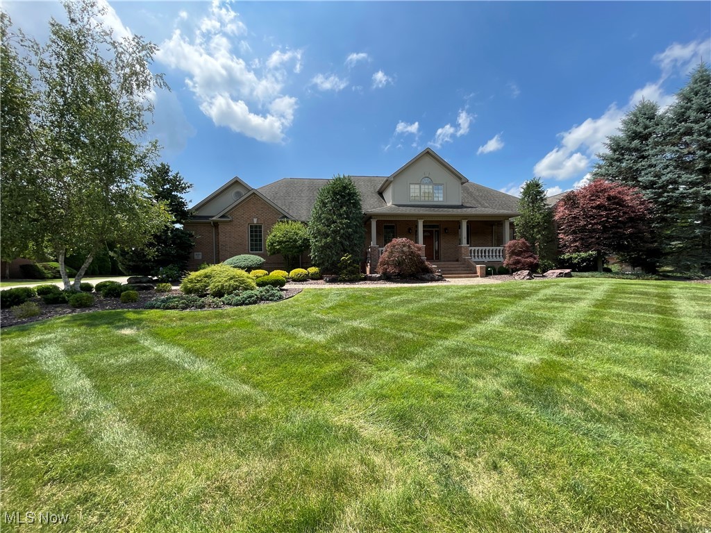 Tuscany Estates 5 bedroom, 4.5 bath custom brick home with attached 3 car garage deep in development. This home features a complete living suite in true walk out basement with full size windows in lower level master suite. First floor Master bedroom with stone balcony to extended porch with master bath with tub and shower. 2 additional first floor bedrooms with shared full bath. Large first floor laundry. Formal dining room and formal living room with fireplace. Spacious island kitchen with back facing sun room with access to stone porch. Grand entry with office den and staircase to upper loft bedroom which features full bath, walk in closet and additional storage. Basement feels like a second residence with large island eat in kitchen, large bar with wet bar sink, living area with fireplace, large office/study and large bedroom with walk in closet and full bath. Very large separate utility area with an additional laundry. Separate room with built in shelving used as wine cellar. Basement has rear facing sun room with large attached screened porch leading to lower patio. Large back patio has pavers and pergola leading to manicured grounds. Old world large double sided front porch. Location is deep in development with empty lot across the street presenting large wooded area. Poland Twp. Poland Schools. Brokers remarks: Exceptionally well thought out home with recessed lighting, woodwork and architectural details you would expect. Very smart design with upper loft taking advantage of otherwise wasted space. Call any licensed agent to arrange a private showing. By order of Trust. NOTE: limited photos as auction of contents is in process.