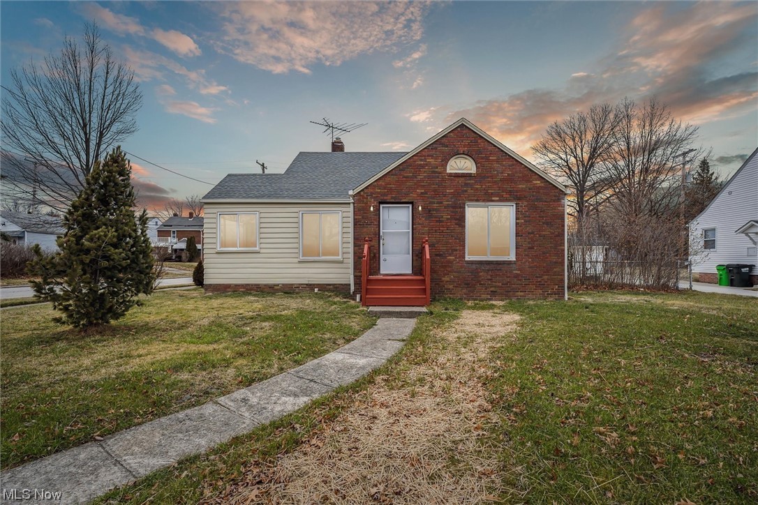 Pride of ownership throughout this 3-bedroom spacious bungalow sitting on a corner lot! Large living room with big windows bringing in lots of natural light, built-in bookshelves, and a decorative fireplace. Format dining room with built-in bench and cabinets leads you into the kitchen; the stove is included. Spacious 2 bedrooms and a full bath complete this level. Second floor with a large bedroom with an electric heater and cedar closet. Lower level with laundry and storage area. Partially fenced-in rear yard. Detached 2 car garage. Great location close to parks, restaurants, shopping, and easy freeway access. Sold as is seller to do no repairs and buyer to assume City of Euclid Point of Sale Violations. One year America’s Preferred home warranty being offered by seller $499.
