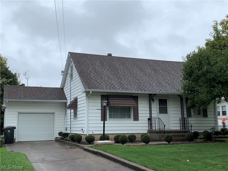 First time offered on this charming 3 bedroom cape cod. As you drive up you will notice the neatly manicured landscaping. Inside is a nice size living room, big eat-in kitchen, two ample bedrooms and bath on the first floor. Upstairs is a third bedroom and an additional unfished area that could be a 4th bedroom or bonus room. The back yard has a darling covered back porch, garden area and a park like setting. You will also notice the attached garage, The roof is approximately 10 years old and electric was updated in 2021 as well as the faucets and dusk to dawn lights. The furnace, A/C, and HWT checked out ok as well. All with a One Year Home Warranty. This home is priced to sell!