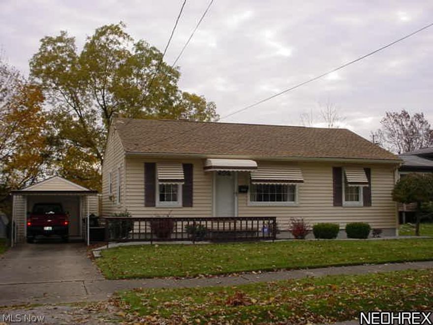 Great one owner 3 bed, 2 bath ranch! 2006 siding, roof & carport! 2012 new furnace! Hardwood floors under carpet! Replacement windows! 1 car garage & carport! Basement family room & 2nd bath fixtures! Central air & all appliances! Basement workshop & concrete drive!