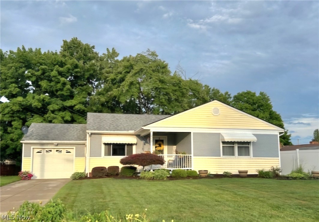 Lovely 3BR/2 Bath Ranch Home built in 1957 w/1204 sq. ft. located in Cornersburg Area. Updated Kitchen, bath, lighting & flooring. Vinyl siding. Newer vinyl replacement windows. Central Air. New washer & dryer. Covered front porch & back brick patio. One Car attached garage. Pool table stays.
