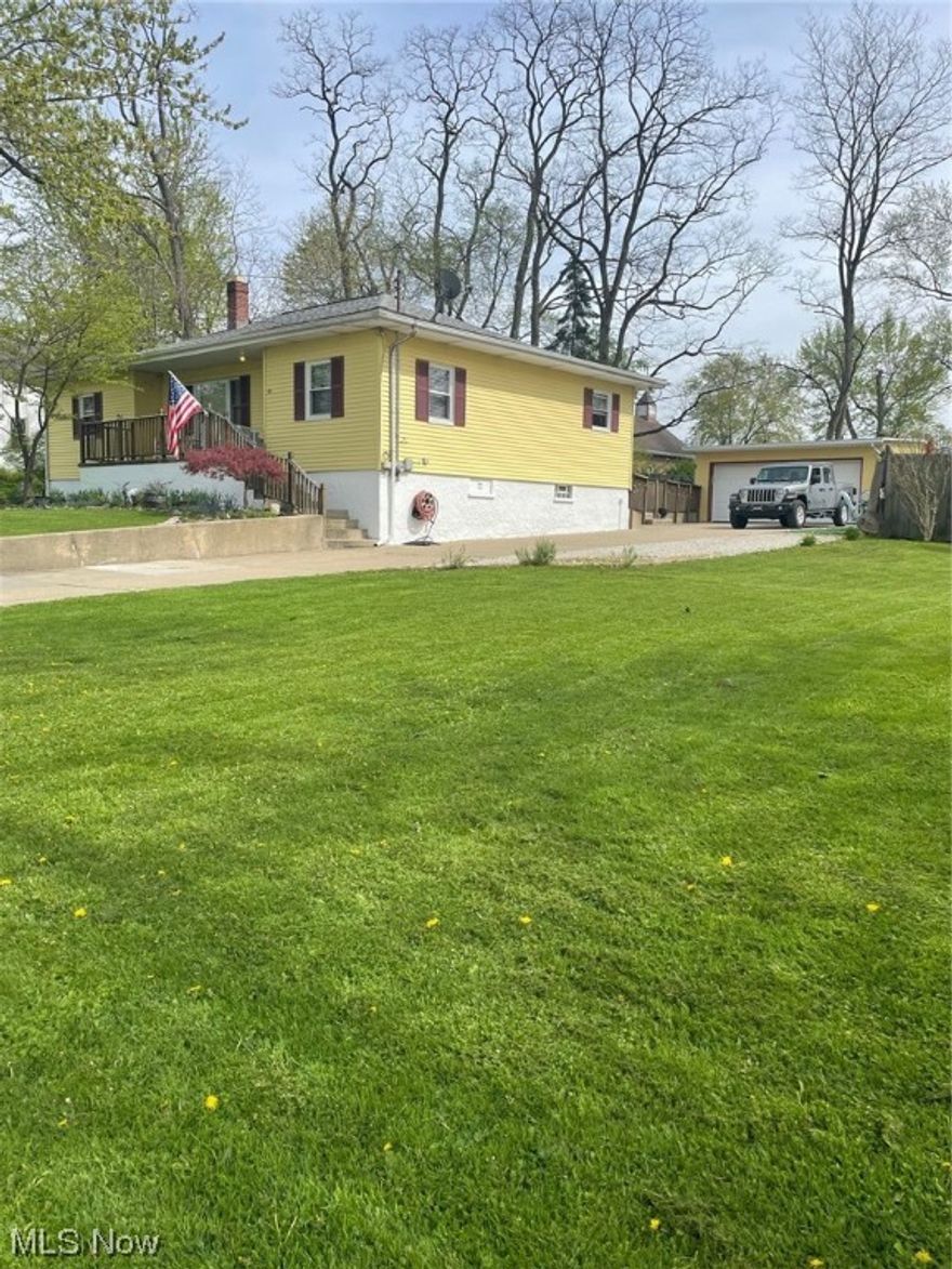 2772 sq ft Raised ranch on 3 lots in northfield village with a finished walkout basement this home features a large eat in kitchen with all appliances. Living room with wood laminate floors. Bedroom of living room wood laminate flooring. Large hallway with lots of closet space. Remodeled full bath with jetted tub and shower and double sinks 2 bedrooms off hallway and wood laminate flooring
Basement features living area and custom made Jack Daniels bar area with sink and mini fridge all stools and 2 extra tables and stools. Laundry room with full bath shower only, full workshop area and additional bedroom with large closet. Pull down attic you can walk up in.  Whole house fan. Basement Walkout to the back yard full 6 ft wood privacy fence. Fire pit, fountain and hot tub. 2 car garage with refrigerator. 3rd lot features a heated pool and deck. Shed and Front porch Roof 10yrs Furnace and A/C 5 yrs  all new windows but front window 2023.  If you love entertaining, you will love this home.  Finished walk out make this home 102 per sq foot based on list price. Owners relocating Violation Free