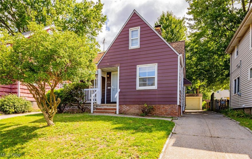 Introducing... The Purple House, a move-in ready home full of charm and versatility! Whether you're just starting your journey to home ownership, downsizing to something a little cozier, or looking for the perfect investment property, this house is sure to grab your attention. The exterior purple hue is eye catching, yet subtle enough to blend beautifully with the lush greenery and color palette of the neighboring homes, the perfect mix of fun and classy. This home features original hardwood floors, fresh paint throughout, an eat-in kitchen, lots of natural light, various built-ins, and many closets and space for storage. As an added bonus, the Garfield Heights Point of Sale inspection has already been completed, and the house will be Point of Sale compliant for the buyer. Call today to make The Purple House your Purple Home!
