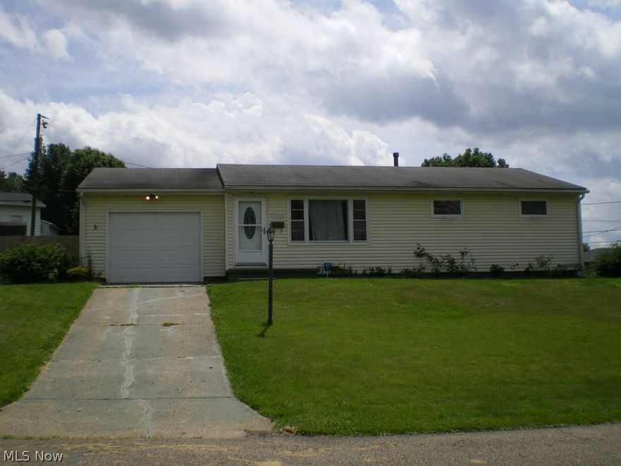 This 3 BR, 2 Bath home offers several updates.  Newer AC in 2013, Newer Windows in back bedroom in 2013, Newer interior doors, 200 Amp Electric Service in 2013, Newer front door, newer garage door opener, Newer Fence, newer Light Fixtures throughout, Newer Dishwasher 2013, Newer Bathroom Vanity,  Newer Backsplash in Kitchen, Newer trim in LR and Hallway, Newer Fence, Newer Front Door. Basement plumbed for second bath.