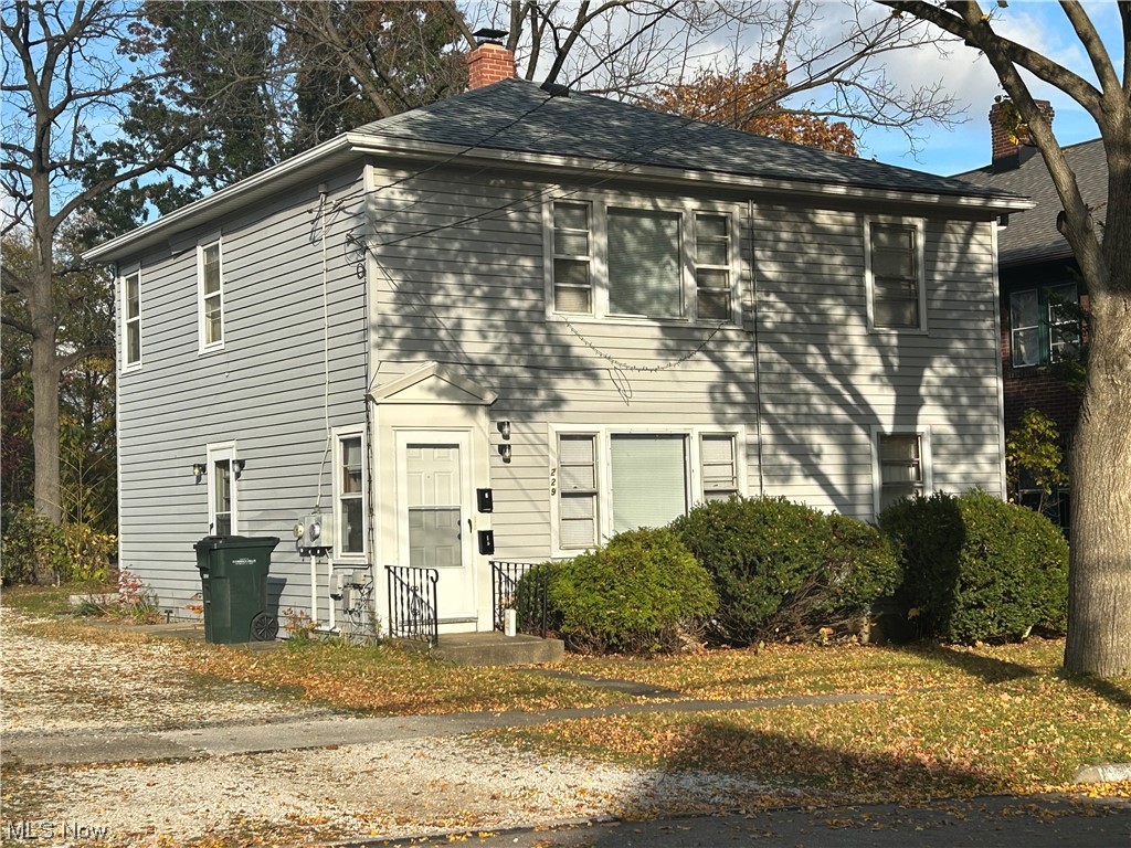 Location! Location! Location! Conveniently just off Second Ave near Beautiful downtown Cuyahoga Falls, bus line and Route 8. This up and down two unit offers total square footage of 1680 with each having 2 bedrooms, 1 full bath with open full basement, each 1 car detached garage. Each unit has a refrigerator, stove, and central air units. Vinyl siding, gas heat, city sewer and water. Laundry hookups available in open basement, each side offers a 220 for dryer and a 110 for washer. Separate meters for electric gas, and water. One layer roof on home 3-year, garage 5-year. Vinyl siding, hardwood under carpet in living room and bedrooms. Level lot approx. 50 x 80. Newer back patio area. History over the years of long-term tenants. A no pet history is a plus, and month-to-month tenants with security deposits to transfer. City of Cuyahoga Falls approved their storm water inspections. POF before showings with no restrictions please, minimum 24-hour showing notices. No trespassing - please respect good tenants and owners. Listing agent will be present at all showings.