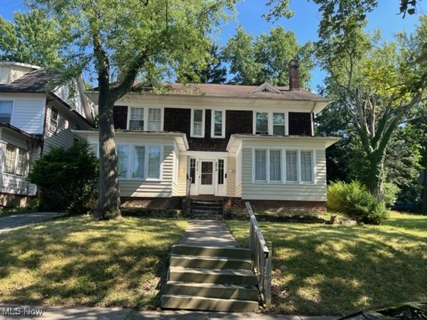 Nice 8 bedroom 2 unit side by side duplex. 3 bedrooms on 2nd floor, 3rd floor has an additional bedroom for both sides. Large home with some original features like living room fireplaces and wide wood molding. Home has been maintained. Detached garage in back. Full unfinished basements.