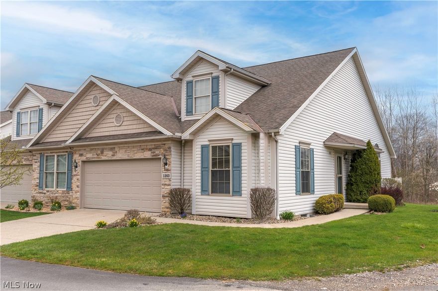 Welcome to your new home in the sought-after Sweetbriar Estates! This charming one-owner ranch cluster home offers easy, low maintenance, one-floor living with style and convenience. Step inside to discover a lovely 2-bedroom, 2-full bath layout, perfectly suited for modern lifestyles. The heart of the home is the inviting eat-in kitchen, complete with appliances, a convenient sitting bar and a bright dinette area boasting a bay window for enjoying morning coffee or casual meals. Entertain guests or relax in the nice-sized great room, featuring a cathedral ceiling and a cozy gas fireplace, seamlessly connected to the private backyard patio via a sliding door. Retreat to the serene and spacious master suite with cathedral ceiling, complete with a generously sized walk-in closet and a bathroom featuring a walk-in shower and linen closet. An additional bedroom and full bath provide comfortable accommodations for guests or family members. Convenience is key with main floor laundry including washer and dryer, while recent updates such as brand new double-hung tilt windows, a front storm door, and fresh paint throughout enhance the home's appeal. Outside, the newly installed privacy fence adds to the charm of the patio area. Additional features include an attached 2-car garage with handicap ramp, hot water tank installed in 2019 and a full basement plumbed for another full bath, offering potential for future expansion or storage needs. Conveniently located in Sweetbriar Estates, this move-in ready home offers the perfect combination of comfort, style, and convenience. Don't miss the opportunity to make it yours – schedule your showing today!