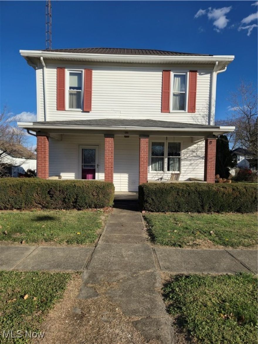 This charming 1880 sq feet, two-story, four-bedroom, two-bath home in Tri-Valley School District features a two-car garage with automatic openers and sits on a .031 acre lot. Nicely located on a corner lot. First floor laundry. Originally built in 1901, it includes a rear living room and one of the bedrooms added in 1998. Appliances—refrigerator, stove, microwave, dishwasher and porch swing convey, while curtains do not. Dining table and chairs are negotiable. Upstairs offers four bedrooms and one full bath; another full bath is on the first floor. The house has A/C, furnace and a wood burner (with starter wood), and French doors off the living room. On and off street parking. Village water and sewer.