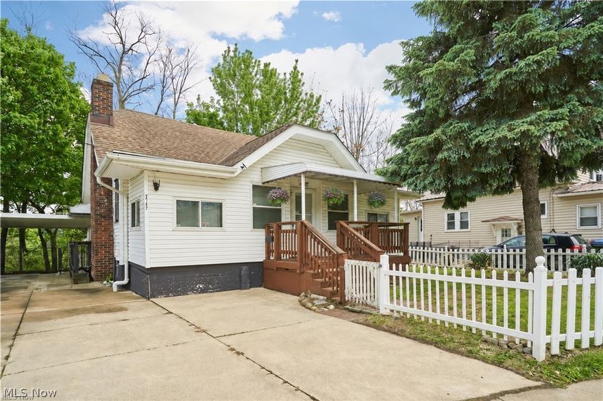 Welcome to this inviting home located in Cuyahoga Falls, offering a comfortable layout, neutral finishes, and a clean, move-in-ready feel throughout. The exterior features a welcoming covered front entry and a fenced front/side yard that adds to this home's curb appeal. The main living area is bright & open, complemented by updated flooring, recessed lighting, and neutral colors. The large windows add to the bright and expansive feel. The kitchen offers warm wood cabinetry, tile flooring, neutral countertops, a stainless sink, w/convenient access to the dining space. The bedroom & office space on the main floor offer updated flooring, and flexible space for sleeping or office use. The main floor full bath features a large surround with decorative accent detail and a pedestal sink. Additional finished upper-level space offers even more versatility for a bedroom, office, hobby area, or bonus living space. The full basement provides valuable storage, laundry space, and room for future possibilities. With its updated interior feel, practical layout, fenced yard, and convenient Falls location near shopping, dining, parks, and everyday amenities, this home is a great opportunity for an owner-occupant or investor looking for a well-located property with charm, function, and flexibility.