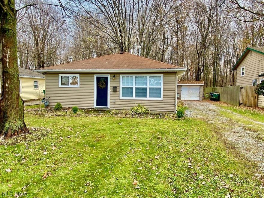 Welcome to this adorable 3 bedroom 1 full bath ranch home on a quiet dead-end street in Mentor Headlands! From the front door you can see Lake Erie and enjoy what the beach life has to offer! This home is move in ready and boasts large eat-in kitchen with Kraftmaid cabinetry, ceramic tile in bathroom, neutral décor, and newer back deck with partially fenced in back yard that opens up to a completely wooded preserve! All appliances will stay with the property so you can move right in and enjoy!