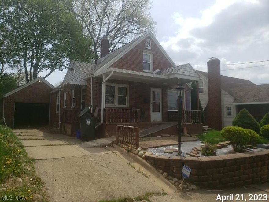 Great opportunity on this corporate owned, brick cape cod in convenient Canton Neighborhood. Easy nearby access to I 77. 3 bedrooms, 1 bath. Part finished rec room in basement. Brick garage with rear workshop. Full front porch.  Sells As-Is. Seller can make no concessions. Room sizes estimated. Buyer or Buyer agent to verify all information. Cash offers require 10 percent earnest money to be held by seller designated title company.  No utilities on... take flashlights.

NOTE:  A multiple Offer period has expired. From Highest and best offers, Seller has accepted an offer to process to final signatures.