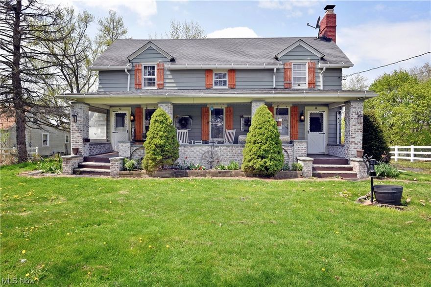 Have you dreamed of owning your very own farmhouse? Then you won’t want to miss this charming, modern beauty nestled on a ½ acre lot in a quiet neighborhood. As you pull up, you cannot miss the picturesque, white picket fence that lends itself to a truly vintage farmhouse.  The welcoming, covered front porch awaits a few rocking chairs and a peaceful evening with a glass of wine. Upon entering the home, you are greeted by a lovely, updated kitchen with a butcher block island.  Walk through the kitchen to the large dining area that could easily be used as a second family room.  The large living area has beautiful shiplap walls and a cozy fireplace.  Upstairs, you will find two spacious bedrooms and a full bathroom.  Want even more space, then head downstairs where you will find a partially finished basement. Oh, and did I mention that there is an attached greenhouse where you can garden year-round! This house is truly a hidden gem! List of updates include: A/C (2022), water heater (2021