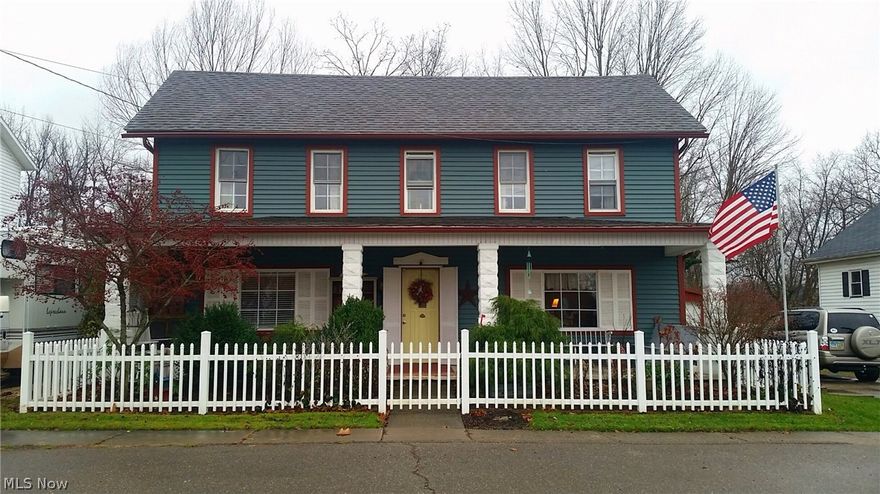 This fine home is located within the village of Warsaw, on a quiet street and offers a spacious lot with 72 feet of river frontage. The property features several out buildings which include a detached two car garage, storage building with screened in 10x12 patio area and 3 additional buildings at the rear of the lot. The interior of the home offers a cozy living room with gas fireplace, eat in kitchen, main floor full bath, main floor laundry, enclosed side patio with gas stove and main floor bedroom. The second story offers 2 additional bedrooms and a large walk in closet with a second bathroom.