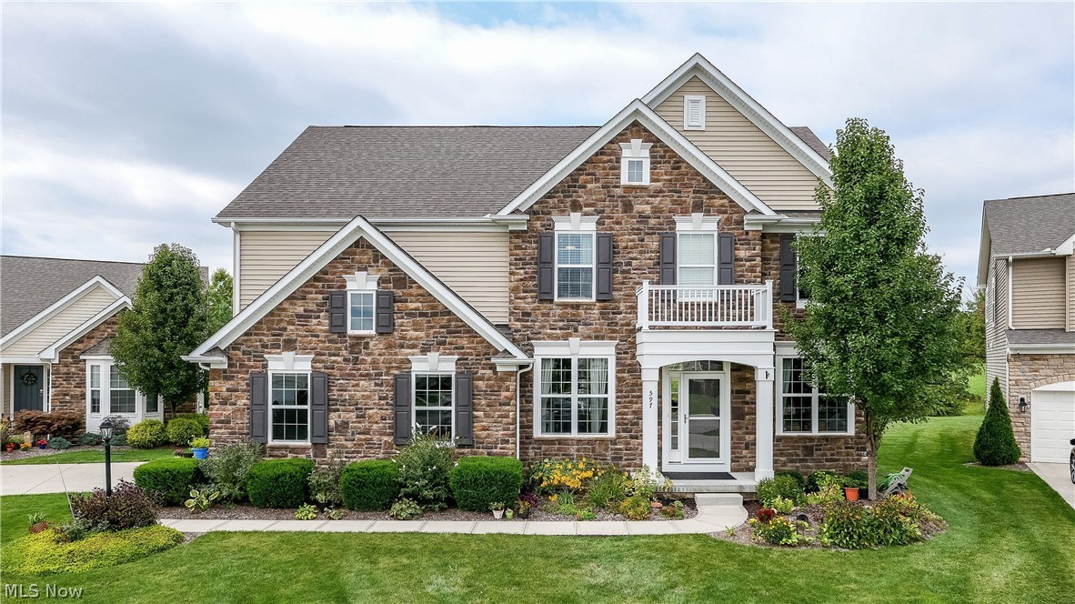 Welcome home to this well maintained, custom built, free standing, Drees home in the highly desirable maintenance free Meadows of Aurora!! This home is located on a cul-da-sac & on one of the best private lots in the community! As you enter the home you are greeted with an abundance of natural light. You will notice the hardwood floors throughout the first floor which will wow you & your guests. The extended eat in kitchen includes a butlers pantry, stainless steel appliances, large island, pendant lighting & also offers plenty of counter space & an abundance of cabinets. The owners entry that is attached to the kitchen has a huge boot bench area & also a powder room. The great room is spacious & can accommodate for any occasion. As you exit to your private backyard you are led to your 26 x 20 composite deck that also includes a concrete patio with a firepit!! As you travel upstairs you will find the spacious master bedroom with an en suite bath, a frosted glass shower door for privacy