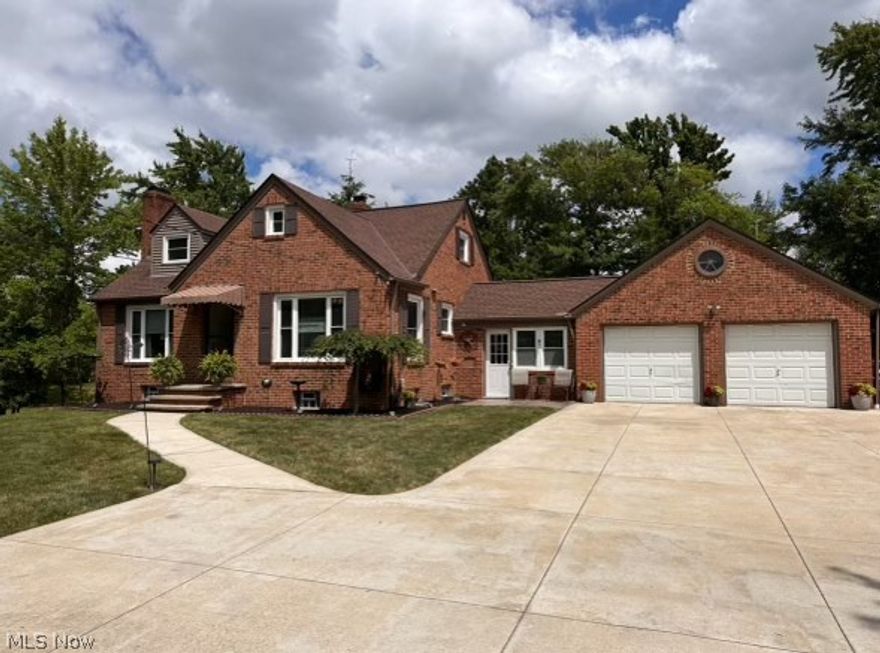 Discover the perfect blend of comfort and versatility in this charming 3 bed, 1.5 bath brick Cape Cod home with a 2 car attached garage on 1.24 acres of serene land. This property offers a unique array of features both relaxing and practical living. Upon entering, you'll be greeted by a warm and inviting atmosphere highlighted by the wood floors, the curved doorways, and the true character of this home with the built-in storage. The brick exterior and a well-maintained landscape provide amazing curb appeal. Inside, the main floor boasts a cozy living room, and eat-in kitchen with appliances included, and the basement provides additional living space, perfect for a Family room, rec room, or home office. For the outdoor fanatic, this property excels with its expansive amenities. Enjoy summer days by the above-ground heated pool or unwind in the screened sunroom conveniently situated off the deck, complete with a ceiling fan and Roku TV for entertainment. Horseshoe pits add to the outdoor recreation options, creating a delightful atmosphere for hosting friends and family. This property truly offers a rare combination of comfort, functionality, and outdoor enjoyment in a desirable location.
Car enthusiasts will Love the 6-car outbuilding, 24x40 feet, complete with heat, electricity, and water. This versatile space offers ample room for vehicles, storage, or a workshop, catering to a variety of needs.
 Pet owners will find peace of mind with the Invisible Fence for dogs, with the option for professional training upon purchasing the collar. The property also features a natural gas grill, perfect for outdoor cooking enthusiasts. Additional highlights include a 2-car attached garage and a reinforced driveway next to the garage, with a 6" thick surface designed to accommodate RV or mobile home
parking.
 Don't miss out on the opportunity to make this exceptional property your new home. Schedule a showing today and experience all that this beautiful Home has to offer!