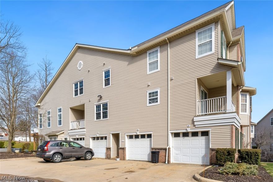 Welcome home! This gorgeous, move-in-ready townhome pairs modern style with everyday comfort in a quiet residential community, just minutes from shopping, dining, parks, and nature preserves. Step inside to a bright, open main level filled with natural light and finished with fresh paint throughout, updated lighting, and stylish fixtures. The spacious living and dining area flows into the beautifully updated kitchen featuring two-tone cabinetry in crisp white and gray, new granite countertops, a classic subway tile backsplash, and stainless-steel appliances. A large sliding glass door opens to a private balcony perfect for morning coffee or winding down in the evening. A convenient half bath completes the main floor. Upstairs, you'll find a vaulted-ceiling primary suite with a private full bath, a large second bedroom, an additional full bath, and a second-floor laundry area with washer and dryer. Both upstairs bathrooms have been updated with new vanities, refreshed fixtures, and new bathroom flooring. Additional updates include a new A/C (2022). Don't miss this one schedule your showing today!