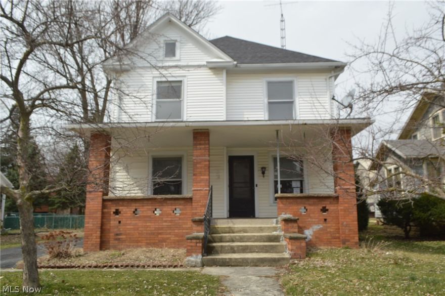 4 bedroom 1 bath 2 sotry home with beautiful wood work. Interior features include- large living room, formal dining room, nice kitchen with upper cabinets that go to the ceiling, double sided stairway, nice doors, hardwood floors in the bedrooms, plenty of storage, walk up attic, full basement and More! Exterior Features include- large front porch, 1 car detached garage, paved drive, patio area, out side basement entrance and more! Case number: 412-769486 HUD homes are sold AS-IS.