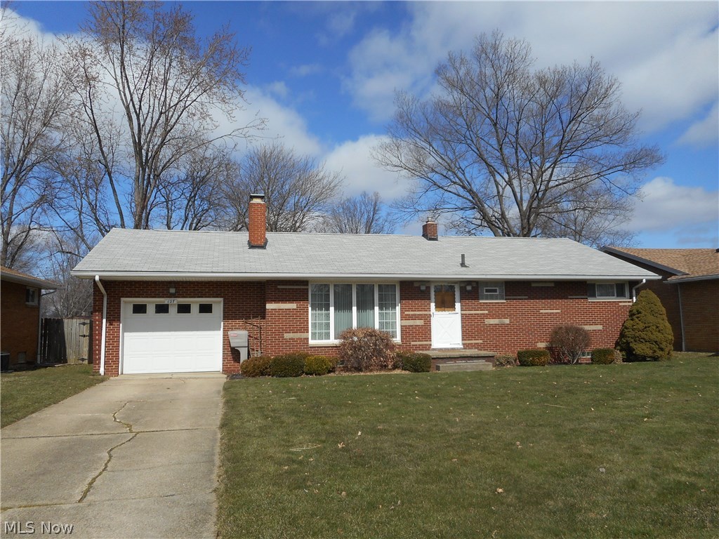 Nice all brick ranch offering 3 spacious bedrooms with nice closet space. Master bedroom has double closets. Full bath and vanity features lots of storage and linen closet. Applianced kitchen has plenty of cabinet and counter space. Spacious living room with wood burning fireplace. Hardwood floors under carpeting in living room and hallway. Newer windows. Nice backyard. Home warranty for peace of mind.