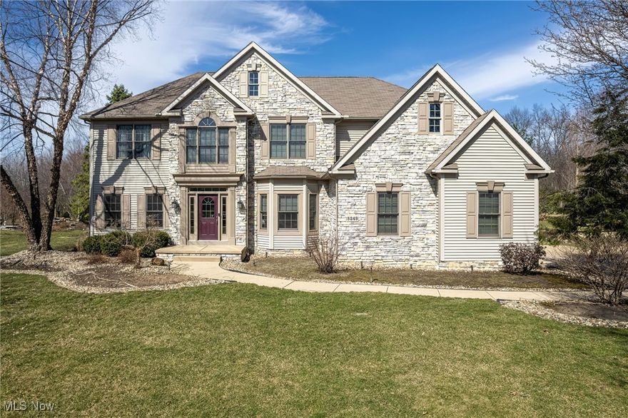 Welcome to 5249 Morning Song Dr. in Medina’s beautiful Morning Song neighborhood. Beautifully maintained 4-bd 3.5-bth home nestled on a 1-acre lot w over 3,340 sf of living space. Offering the perfect blend of modern comfort & serene countryside living, this home boasts spacious interiors & plenty of room to entertain. Step inside to a bright & open floor plan. Upon entering the home, you have your two-story foyer, formal sitting room & a formal dining room accented by rich wainscoting & crown molding, adding character to the walls. The great room is highlighted by soaring ceilings & is bathed in natural light, thanks to its expansive floor to ceiling windows that perfectly bring brightness & warmth, topped with a cozy fireplace, perfect for relaxing evenings. Spacious kitchen offers endless potential, featuring a generous layout that provides ample room for cooking, dining, & entertaining. Rich wood cabinetry provides abundant storage, complemented by expansive countertops that offer plenty of workspace. Laundry rm, half bth & office complete the first floor. Second floor you’ll find all 4 bedrooms. Two spacious & inviting bedrooms are thoughtfully designed with comfort in mind, sharing a beautifully appointed Jack-and-Jill bathroom. The third bedroom has their own full bathroom. The primary suite has vaulted ceilings, & a true highlight of this suite is the his-and-her walk-in closets, providing ample storage & organization. Whether it’s for an extensive wardrobe or everyday essentials, these spacious closets ensure everything has its place. Primary bathroom is large & features his-and-her vanities. Stamped concrete patio & walking path to the 3 car attached garage, a long driveway, and proximity to top-rated Medina schools, parks, & shopping, this extremely well maintained home is the perfect place to call home. HWT '17, furnace & AC newly installed Dec '24. No HOA and in Medina Twp. Don’t miss this incredible opportunity, schedule your private tour today!