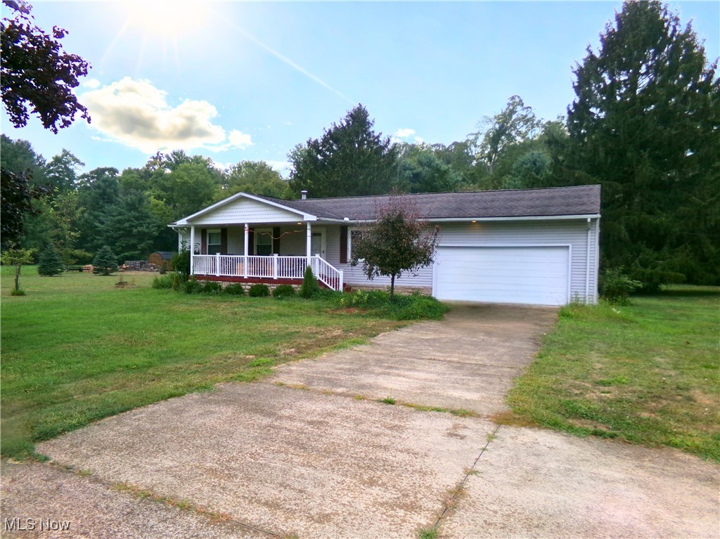 Featuring this 3 bedroom ranch home w/ 1.5 baths, living room, kitchen w/ dining area. A full basement, attached 2 car garage and a rear covered patio. There are 3 lots, 1 w/ the home and 2 vacant lots. For a total of 1.7 acres. The home has been well maintained w/ updates to roof, windows, siding and a 200 amp breaker electric service. There is well water and a septic system. The septic system has passed inspection. The real estate includes parcels: 1900390 & 1900183 & 1900134. There will be viewings of the real estate on Wed., Sept. 24th & Sun., Sept. 28th from 4:00pm to 6:00pm.