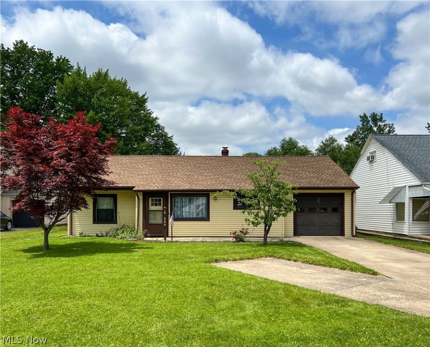 Do not miss out on this move in ready and well cared for 3 bedroom, 1 bath, ranch home in the Austintown School district.  There have been many updates including three entry doors, carpet, electric, hot water tank, and furnace with a/c,  This home also has new tilt in windows and a newer roof.  The kitchen has a dining area with the utility/laundry room at the end of the kitchen leading out to the attached garage.  The living room is a nice size and has newer carpet.  Down the hall are the 3 nice sized bedrooms with the largest having a spacious closet.  The bathroom has been completely remodeled and has a convenient walk in shower.  There is plenty of room for storage in the attic, which has been insulated.  There is a partially fenced in, large back yard with a patio to sit and enjoy the summer!   Call today before this Austintown home is GONE!!!