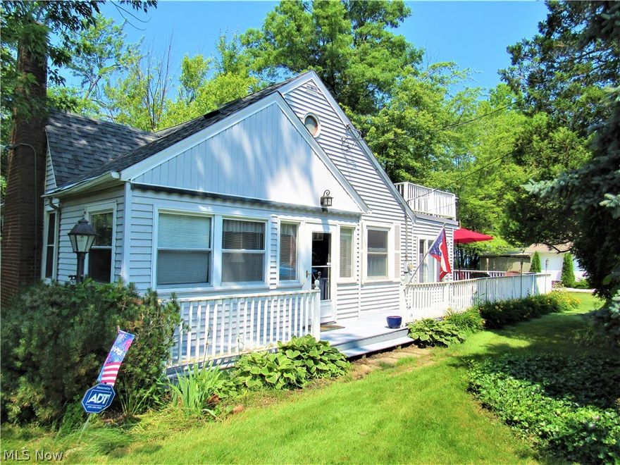Welcome to this charming home with lake views.  If you want to be even closer to the lake, there is private beach access at the end of the driveway.  If you want to just enjoy the lake breeze, you can pick which deck to enjoy it from.  The lower deck wraps around the back and side of the house.  The upstairs master suite opens up to the upper deck.  Whichever one you choose, feel free to sit back and relax!  There is plenty of room for your family and friends to visit.  If you want to enjoy a more social setting, Geneva-on-the-Lake is less than 5 miles away, which has plenty of activities for all ages.  
Do you like the décor of the home? With the exception of a few pieces, most of the furnishings are negotiable.