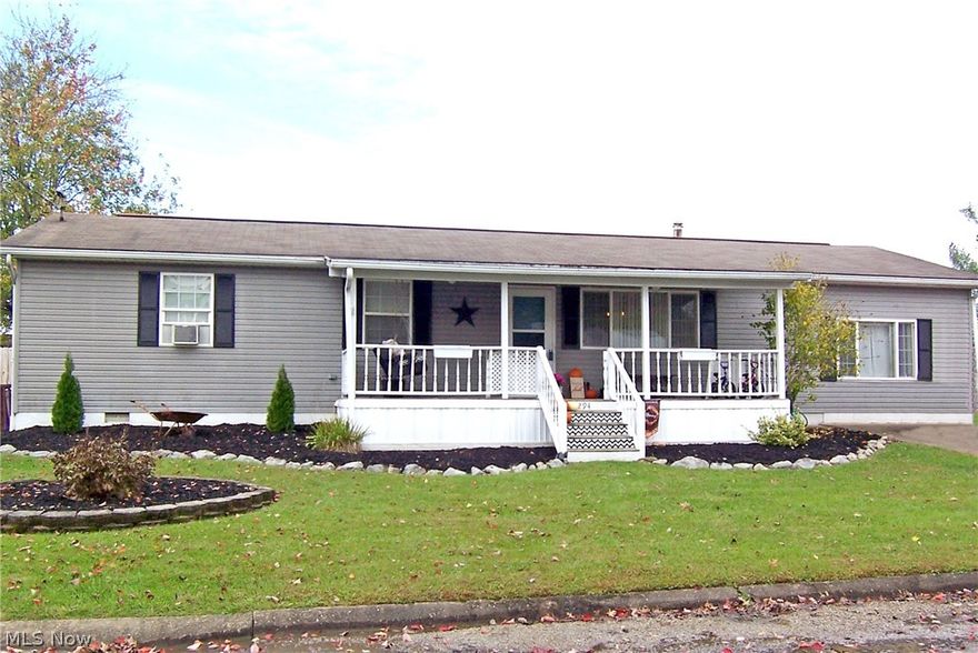 Spacious 3-4 bedroom ranch with large open (kitchen/dining) great room with fireplace.  Kitchen open to large deck and fenced in yard with storage building.  Heated enclosed sunroom 14x12.  Living room boasts wood burning stove.  The fourth bedroom could be used as an office.  Covered front porch.