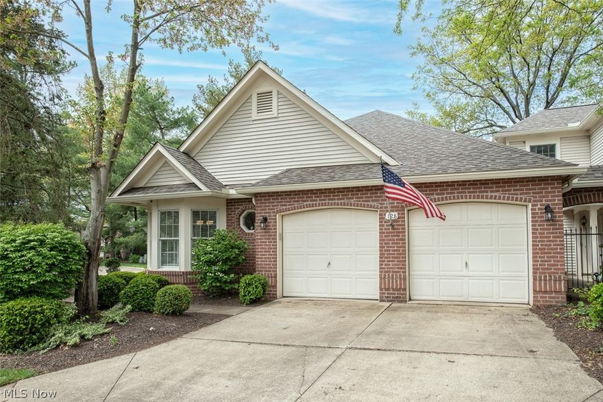 Nestled within the charming Westwind's South Community, welcome to 401 Bounty Way #188 in Avon Lake, where this inviting end unit ranch condo awaits your arrival. Boasting 2 bedrooms and 2 full baths, this freshly updated home is a testament to modern comfort and style.  Step inside to discover a rejuvenated interior, adorned with new paint and flooring throughout. The expansive great room beckons with its floor-to-ceiling windows, ushering in abundant natural light and vaulted ceilings. Envision cozy evenings by the gas fireplace, now refreshed for added warmth during the winter months.  Adjacent to the great room, an elegant dining area awaits, illuminated by a new chandelier that sets the perfect ambiance for gatherings. The eat-in kitchen has undergone a transformation, featuring granite counters, a sleek new backsplash, and stainless steel appliances less than a year old, offering both functionality and style.  Retreat to the spacious owner's suite, where a remodeled bathroom awaits with a dual vanity and ample closet space, including a walk-in closet for all your storage needs. The generously sized second bedroom is conveniently located near the updated second full bathroom.  Need a space for work or relaxation? The den offers versatile usage possibilities, complete with built-ins for efficient storage and organization.  Step outside to your private sanctuary in the 3 seasons room, enveloped by windows offering panoramic views of the surrounding greenery. Glass sliders lead to your patio, where tranquil moments await amidst the embrace of towering trees on this quiet dead-end street.  Experience community living with sought-after amenities including pickleball courts, tennis courts, and a sparkling community pool within the coveted Westwind's community.  Don't miss the opportunity to make this meticulously updated condo your own and embrace a lifestyle of comfort, convenience, and serenity.