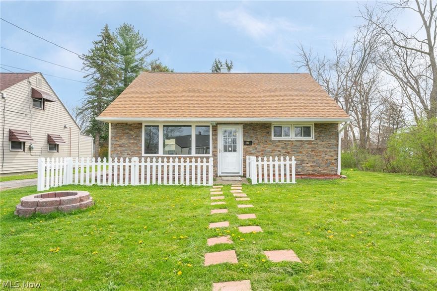 Get on this great opportunity to own a completely remodeled house in Austintown. This 3 Bed, 1 Bath house has a lot to offer such as new roof on the house, New Windows throughout, New Front Door and Storm Door, New Hot Water Tank, New beautiful laminate flooring, New Stone face on the front of the house and New light fixtures and fans. This house offers plenty of space for a small family or individual. Kitchen has a laminate counter-top with wooden cabinets. Small area for a table that opens into the living room! 2 Bedrooms on the main level and then a nice area upstairs for a small playroom and the 3rd bedroom. The yard is a perfect size to entertain or play around with a nice little creek running down the side of the property. Definitely one you don't want to miss out on!! Austintown School District.