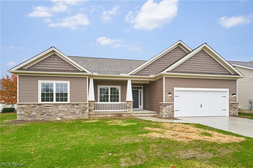 Newly Constructed Ranch in Willoughby by Vincent Homes! First of 10 properties being built in the Woodlands by Vincent Homes and your last opportunity to own new construction in this fantastic neighborhood! 3 Bedrooms and 2 Full baths. Contemporary ranch with vaulted ceilings and an open floorplan. Eat-in kitchen features a center island with granite countertops and is completely open to the greatroom which walks out to covered patio. First-floor master bedroom and private bath with tiled shower/stand-alone bathtub/walk-in closet. Two other bedrooms, another full bath and laundry/mud room complete the first floor. Large basement could provide additional living space, hobby area or storage. Many options! Fantastic Home with great space for entertaining. Two car attached garage. This home is an absolute must-see! Home will move fast so schedule your showing today!