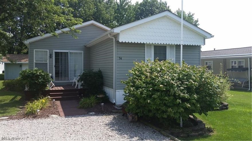 West Harbor Cove includes your own 30' dock just minutes from your lovely home. West Harbor Cove HOA includes land, lease, dockage, community pool, water, sewer, snow removal and trash removal. All appliances will stay including washer and dryer. Two sided storage shed with locking door. This is a year round park for 12 months of fun and enjoyment near beautiful Lake Erie. Close to many attractions, wineries and great restaurants in the area!