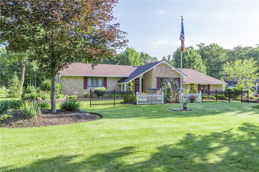 Your Refuge from the City!   Well maintained Ranch in Kirtland in Bridlehurst!  Exceptionally maintained with over 1,700 square feet with 3 bedrooms, 2 full bathrooms, finished basement, 2 car attached garage, a workshop on 3 acres!  Double driveway welcomes you as you pull up and enter through the front covered patio with abundant flower space!  Foyer invites you to large living room with fireplace!  Superb family room with vaulted ceilings has sliders that access the outside sun room!  Eat in kitchen with pantry and all appliances!  3 bedrooms and 2 full baths complete the first floor.  Master bedroom with full bath!  All bedrooms have abundant closet space and hardwood flooring! Finished lower level with laundry room, storage room, a bonus room with closet space and large recreation flooring!  You will feel right at home in the lower level bonus room and recreation room that have commercial flooring and glass block windows! Fully landscaped yard, exterior 30 x 20 workshop and 10 x 7