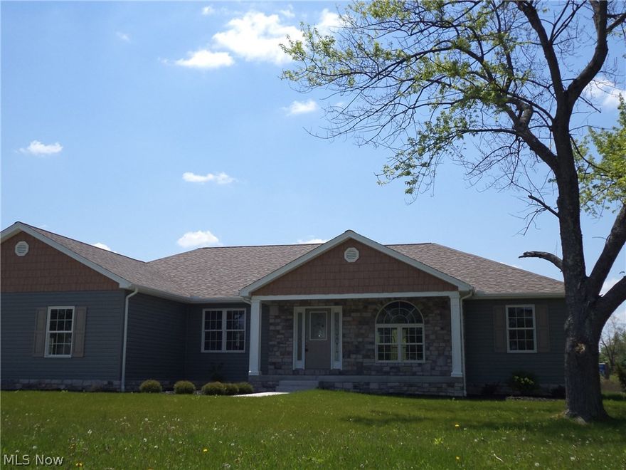 Newly finished. This quality built 3 bedroom ranch sits on an oversized lot and features an open floor plan. Complete with Gourmet kitchen, granite countertops, hardwood floors, Great Room with cathedral ceilings and fireplace, office, master suite with it's own bath and much more. Call today or come out & visit us!