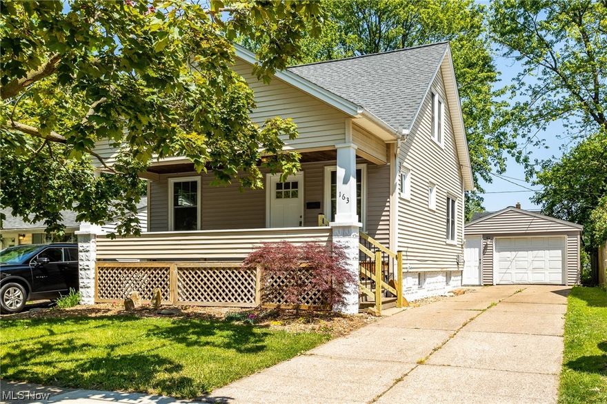 BEAUTIFUL craftsman style bungalow is VERY clean, updated & move in ready! As you pull up you'll note a charming front porch, vinyl sided exterior, BRAND NEW ROOF and vinyl replacement windows! As you enter you'll be greeted by a neutral and updated interior complete with new LVP wood look flooring in most of the main level. Formal dining room. UPDATED kitchen w/ new cabinets, counters and new STAINLESS STEEL APPLIANCES remain! Full bath has been renovated with new commode, vanity & tub/surround! All bedrooms have" never lived on"carpeting, custom trim and wood accents throughout. FIRST FLOOR bedroom/den and FIRST FLOOR FULL BATH!  Basement has a separate area you could use as a rec/family room/hobby space! Washer/dryer remain. Central air replaced 2023. Backyard has a detached 1 car garage (roof was also replaced 2023!).  Your search for a nicely updated, move-in ready home is over...view this one today!