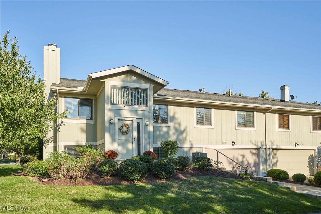This beautifully updated and immaculate 4-bedroom, 2.5-bath condo offers a perfect balance of modern style and everyday comfort. A light-filled foyer welcomes you into the impressive great room and dining area, where soaring 12-foot ceilings create an open, airy feel. The adjoining kitchen is a standout, featuring granite countertops, stainless steel appliances, quiet-close white cabinetry and drawers, a spacious pantry, and high end finishes throughout. Three bedrooms are conveniently located on the main level, including the primary suite with a walk-in closet, ceramic tile flooring, and a luxurious tiled walk-in shower in the en-suite bath. Two of the bedrooms have been freshly painted, and the spacious main bath also offers a tiled shower for added luxury. The lower level expands your living space with a welcoming family room with a beautiful stone fireplace, a large additional bedroom, a versatile mudroom, an updated half bath, and a laundry/utility room. Every room has been thoughtfully updated, making this home truly move-in ready. With its open design, dramatic ceilings, and high-end finishes, this condo invites you to simply unpack and enjoy the communities' amenities including an inground pool, clubhouse, picturesque view of the pond and other common areas! This coveted end unit will go fast! Conveniently located a few minutes from major highways. Call for your private showing today!