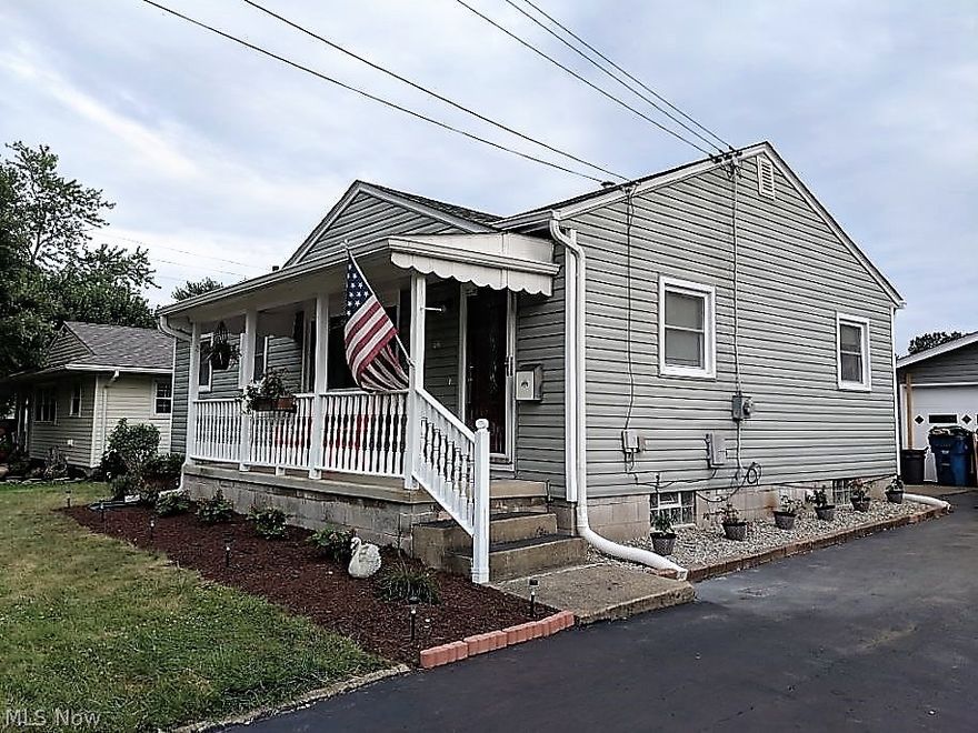 Call to see this vinyl sided 2-3 bedroom ranch with new carpet (hardwood under carpet first floor), central air, dinette (or use as bedroom), replacement windows, rec room in basement with 2nd bathroom can also be used as bedroom if needed. New landscaping & exterior trim of house & garage freshly painted.  Covered back patio, detached 2-car garage & fenced-in back yard. Call for an appointment to see.