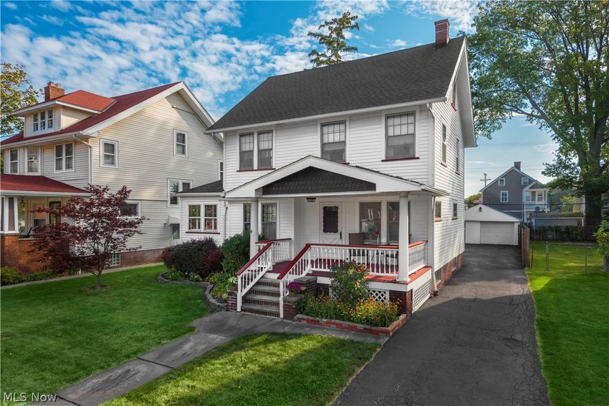 Lakewood living at its finest! This amazing home is located in central Lakewood just moments from everything that Madison Ave has to offer! This beautiful colonial has been lovingly restored and is the perfect example of "pride in ownership". The first floor offers a spacious floor plan as well as original hardwood floors and woodwork that have been meticulously restored. The kitchen boasts contemporary updates with large "French" doors that flood the space with light and introduce the deck and "park like" backyard.  A half bath has been added off of the kitchen on the main floor for modern convenience.  Upstairs, you will find three nicely sized bedrooms and an updated bathroom. The third floor has been transformed into the master bedroom that you have been dreaming about. You will love spending time in the perfectly manicured backyard that is fully fenced and features a deck off the kitchen as well as a covered patio attached to the garage. The front yard offers additional outdoor li