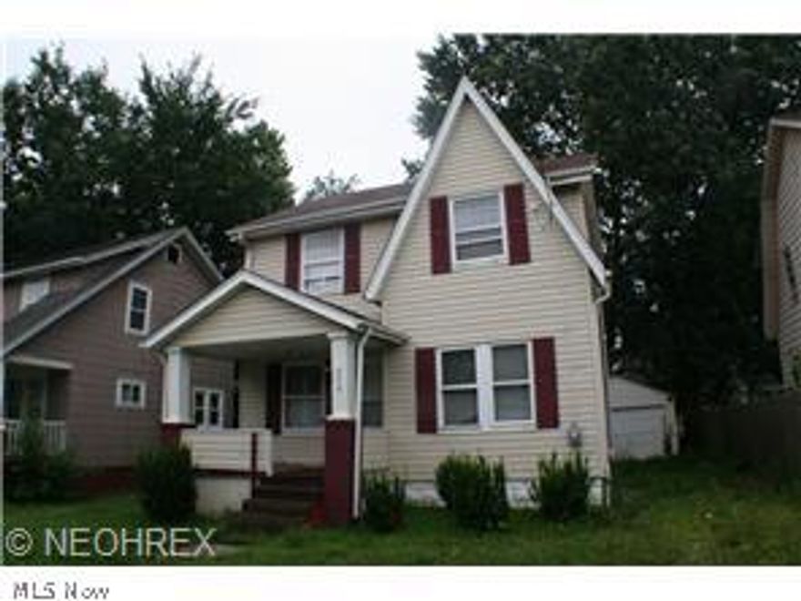 Three bedroom colonial with plenty of potential, full basement, detached garage, newer vinyl siding, and roof. Fenced rear yard.