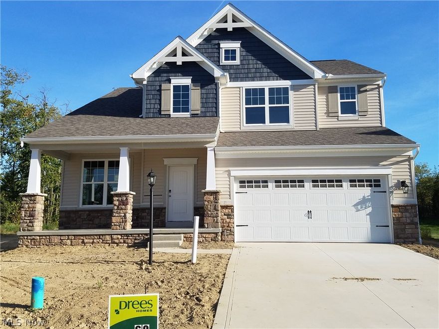 This Brand New Drees Home Dempsey design is sure to impress! You'll love the study just off the foyer and down the hall is the warm and welcoming great room with a fireplace; opening right up to the gorgeous eat-in kitchen w/ center island, perfect for entertaining! There are four bedrooms upstairs, all with large closets and the much-sought-after upstairs laundry. The owner's suite offer a bathroom w/ double sink vanity & large walk-in closet; making it a truly luxurious retreat. The tandem garage is a great addition for extra space.  Call Drees homes today for more information.