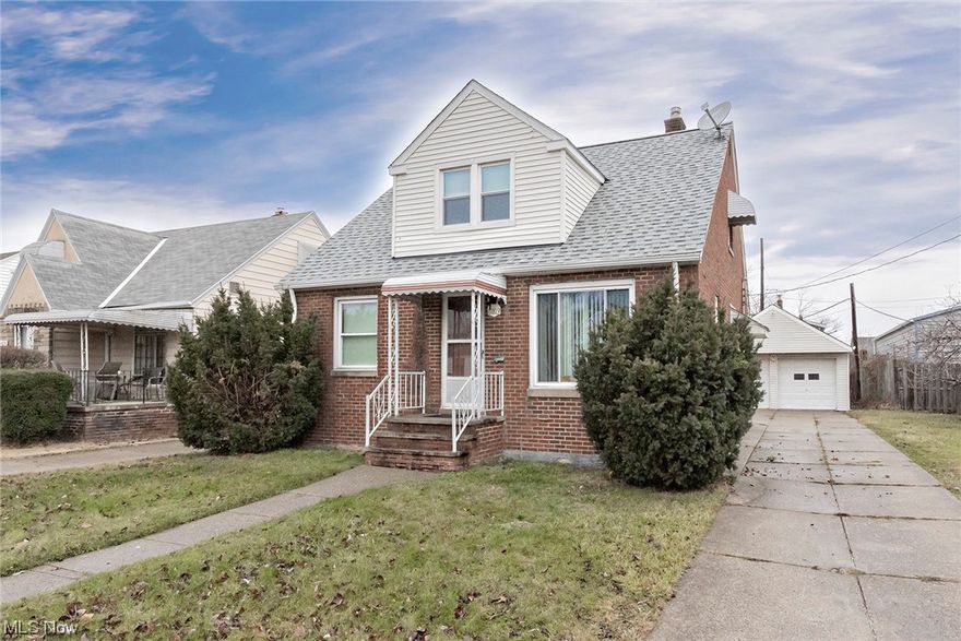 Welcome to 19813 Mohican Avenue! This 3 bedroom, 2 full bath bungalow, features 2 bedrooms and full bath on the first floor and an extra large master with tons of storage on the second, including cedar closets. MAJOR updates include: HVAC (2019/2020) - Roof (2020 w/10-yr warranty) - Water heater (2023) - newer kitchen appliances and flooring in kitchen. Additional updates include new light fixtures, updated electrical panel, new flooring in Sun Room. On the lower level you will find a partially finished area with a recreation room and a second full bath. This lower level also has a workshop and laundry area with newer washer and dryer. Mohican Ave. is conveniently located near I-90, minutes to downtown CLE and 2 miles from the Amazon Fulfillment Center, shopping and dining.