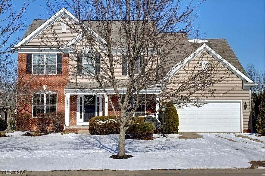 Built in 2007, this Drees home will surely suit all of your needs. This Hamilton model has a beautiful open floor plan and generous amounts of natural light. There are 4 sizeable bedrooms, ample closet space and ceiling fans throughout. Master bedroom has custom roman shades, an en-suite with a dual vanity and a nice soaking tub. Kitchen has updated appliances (2015-2018). The wood cabinets give the kitchen a cozy feel. Built in desk area with extra shelving creates a nice work space in the kitchen. Plenty of storage in the large laundry room, pantry and attached 3 car garage. Finished basement (2011) with a full bathroom, wet bar and TV area (TV and basement fridge stay). There is plenty of room left in the basement for your storage needs. Sump Pump was replaced with a new pump and backup system. You will find hardwood floors throughout the downstairs. Whole house was painted in 2021 in today's colors. Pergola and small patio were added in 2015 & overlooks your fenced in yard and the