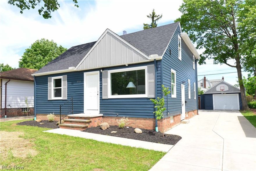 Absolutely awesome renovation of this huge four bedroom, two full bath cape cod in Parma. New roof, furnace, and A/C in 2019. Gorgeous concrete drive and garage pad. Vinyl windows. Huge kitchen with gorgeous wood floors, granite tops, soft close white cabinetry, and new Samsung stainless appliances. Breakfast bar. Gorgeous hardwood floors, two bedrooms down with one full bathroom updated with new tiled floors and vanities. Top floor, beautiful master suite with a lot of natural light and an additional bedroom. The basement is beautifully finished with fireplace, freshly laid carpet, and a lot of room! This isn't a property you'll want to miss, many more updates. You'll have to see to believe it!!!!