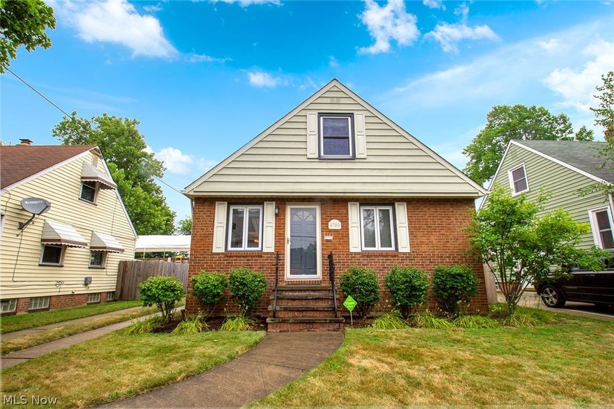 This move-in ready cape cod will Wow you as soon as you walk in the door.  The kitchen is updated with white cabinetry, crown molding, tile backsplash, stainless steel appliances and plenty of room.  Gleaming hardwood floors are found throughout the main floor. Two first floor bedrooms are spacious.  The full bathroom is beautiful with tile floors. You will enjoy the living room open to the kitchen.  Upstairs reveals a Large Master Bedroom. The lower level has a finished recreation room and plenty of room for storage.  Outdoors enjoy the newer paver patio and fenced yard. No Rear Neighbors! Oversized Concrete parking pad leads to the detached garage.  This home has updates galore: Furnace, patio - 2016. Newer windows. Pristine and ready for you!  An Old Republic Home Warranty is offered as well.