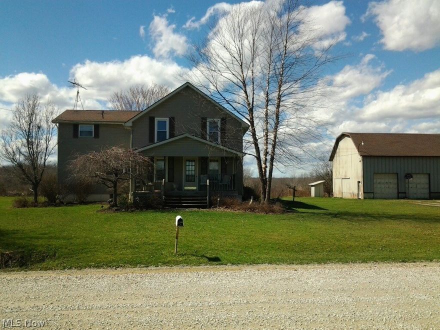 FREE GAS and royalties. Plus a 5 bedroom, 2 bath home with 2 story barn, pond and woods. What more could you ask for? Set your rockers on the front porch or relax on large back deck. It is all here for you-the nostalgia of a country farmhouse and gentle breezes rippling through fields and woods.