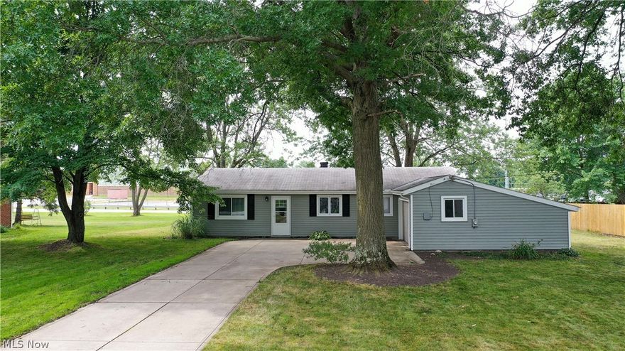 Welcome to this beautifully updated ranch style home located in a quiet neighborhood behind Nordonia High School. This home is move-in ready and has been tastefully updated with new flooring throughout and freshly painted walls. The exterior boasts newer siding installed in 2021, a 2019 roof, and an attached 2-car garage.

The interior features a stunning kitchen with concrete countertops and modern appliances. The home has also been equipped with a new furnace in 2023 and a new hot water tank in 2024, ensuring optimal comfort for the new owners.

The backyard offers a peaceful escape with a cozy patio, perfect for enjoying the outdoors. 

Enjoy easy access to Route 8 and Route 271, making commuting convenient. Additionally, the area is surrounded by plenty of shopping and dining options, adding to the convenience and appeal of the location.

Don't miss the opportunity to make this charming and updated home your own! Schedule a showing today and envision yourself living in this wonderful community.