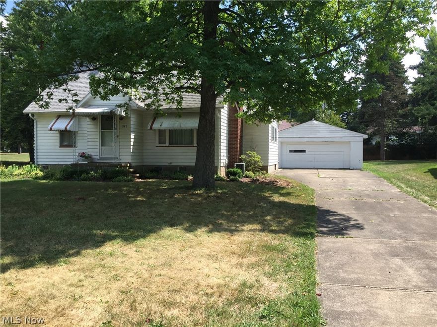 newer gas furnace and a/c. oversized dettached garage 38x22, newer carpet,finished basement with rec room,bath and small kitchen area.large lot.