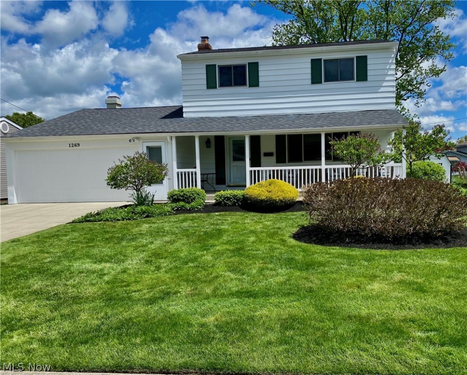 Move right into this charming colonial in Mayfield Heights that has been beautifully maintained and updated. It includes a large living room and a spacious eat-in kitchen with Pergo flooring. A built-in bar next to the kitchen opens up into an office / family room area that includes a gas fireplace. The back of the house offers an enclosed, screened sun room that is perfect for use in the spring, summer and fall. Just outside the sun room is a hookup for a gas grill. The finished basement was fully remodeled in 2020 and includes a laundry room and a kitchenette, with plenty of space for a rec room or media center. Updates have been made throughout the house, including newer carpet in the living room and the entire upstairs, as well as tile running from the front door to the kitchen. Most of the walls have been recently repainted, and a new air conditioner and hot water tank have also been installed. The huge front porch has been remodeled with new vinyl decorative fencing and h